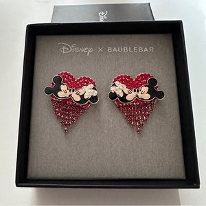 NWT || Disney X Baublebar Mickey & Minnie Heart Earrings
